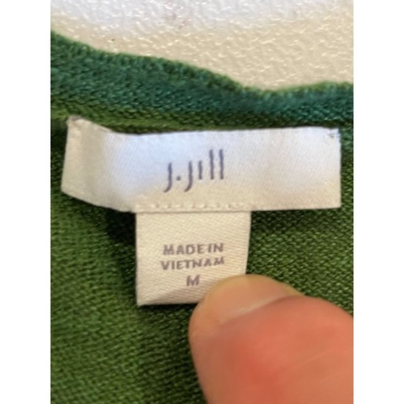 J. Jill Womens Tunic Sweater Dress 0206708 Slit Hem 3/4 Sleeve Green Size Medium - Picture 6 of 8